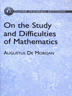 cover image of On the Study and Difficulties of Mathematics